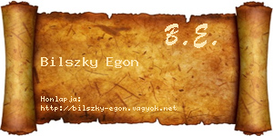 Bilszky Egon névjegykártya